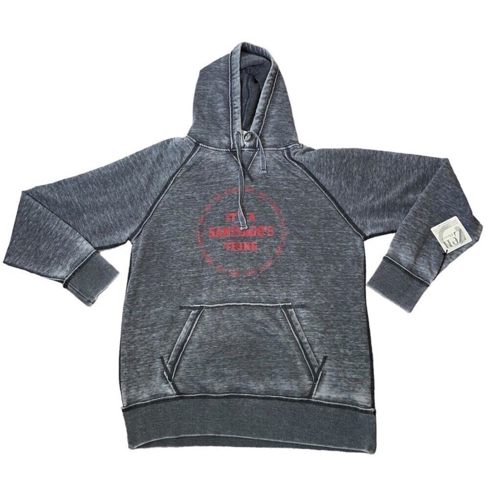 NEW Santiago's gray pull over hoodie graphic comfort sweatshirt SZ XL